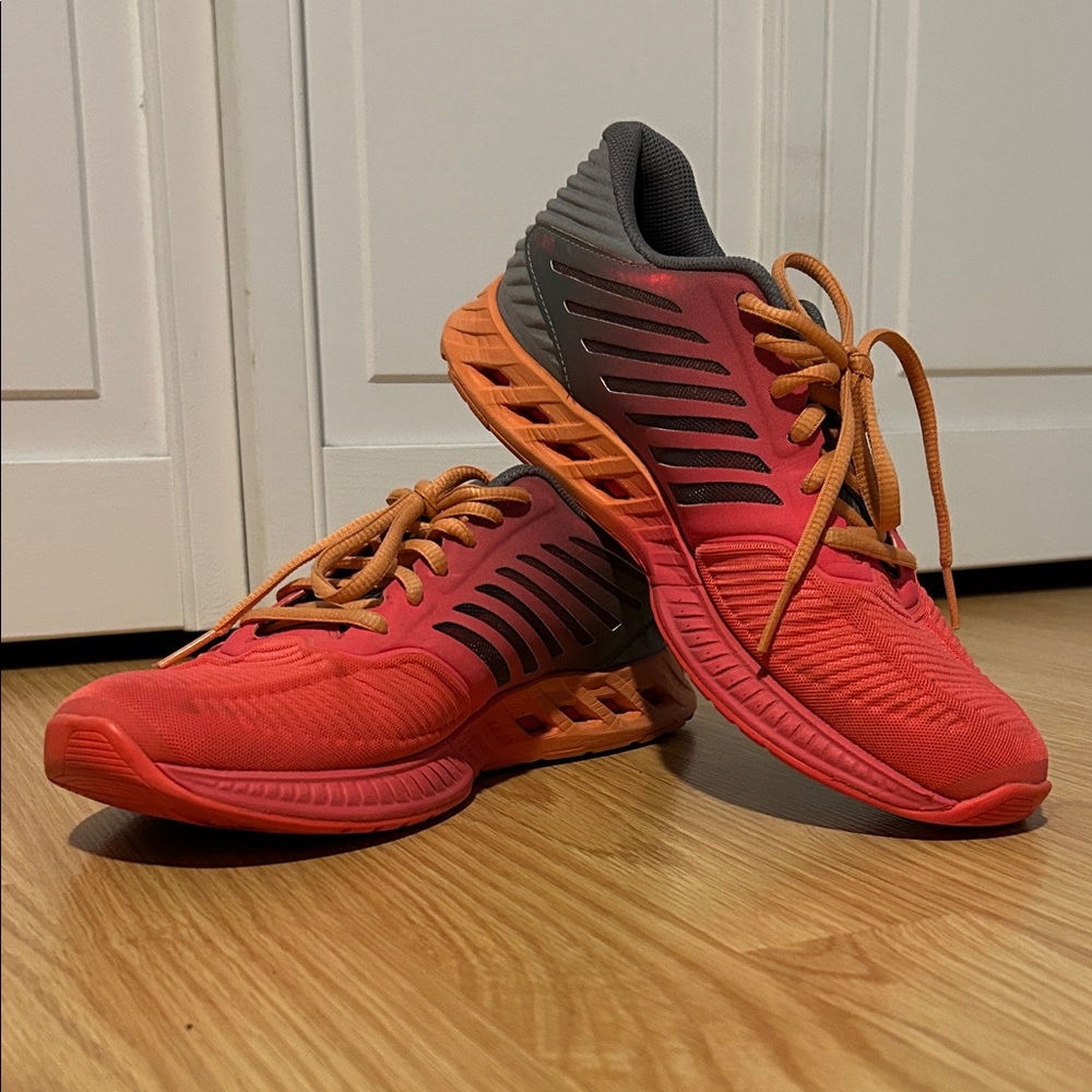 Hot Pink and Gray ASICS Running Shoes